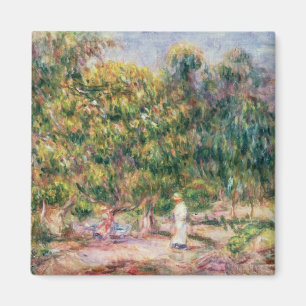 Imã Pierre uma mulher de Renoir no jardim de Les