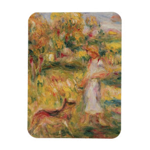 Ímã Pierre uma paisagem de Renoir com a esposa do