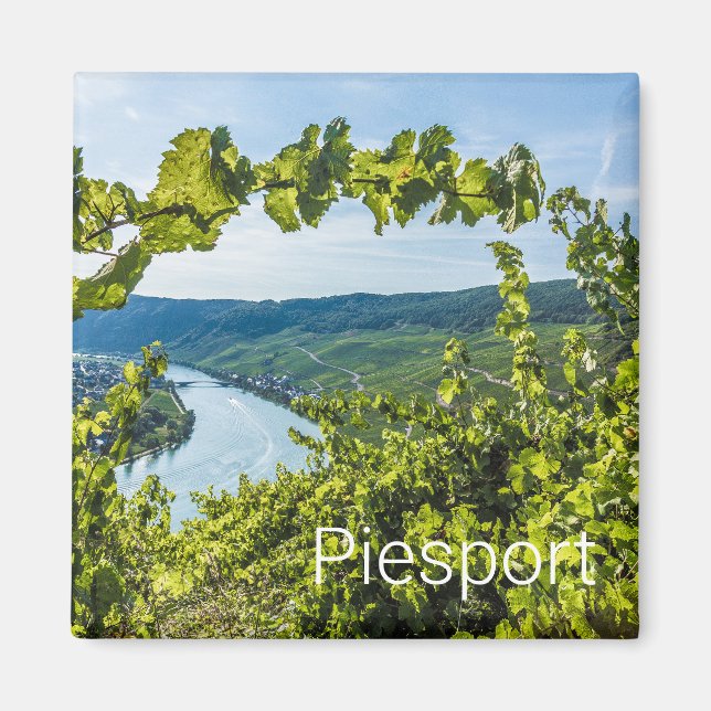 Imã Piesport Moselle Graphics Vintage Vines Souvenir (Frente)