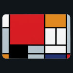 Ímã Piet Mondrian - Composição com Grande Plano Vermel<br><div class="desc">Esta pintura a óleo sobre tela de 1920 mostra uma composição com blocos pretos,  vermelhos,  cinzas,  amarelos (laranjas) e azuis num estilo que veio a ser conhecido como De Stijl ou Neoplasticismo.</div>