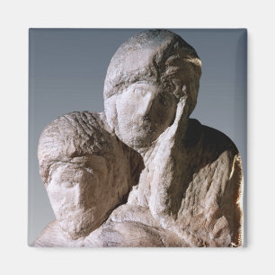 Imã Pieta de Rondanini, detalhe das cabeças do cristo