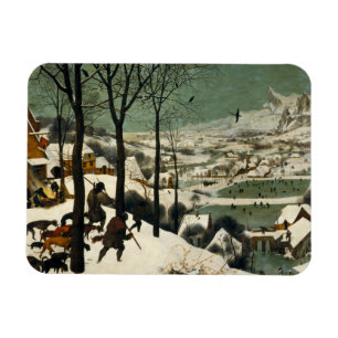 Ímã Pieter Bruegel a pessoa idosa - caçadores na neve