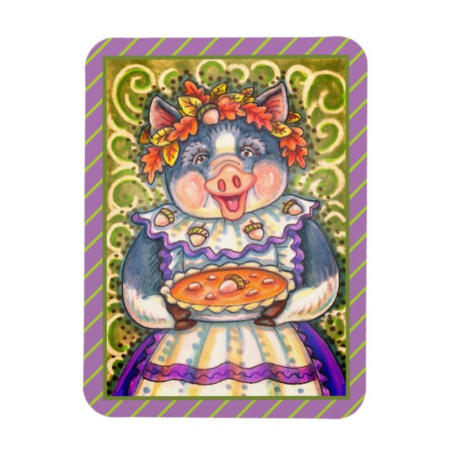 ÍMÃ PIG & ACORN PIE, OBRIGADO FEITO COM AMOR (Vertical)