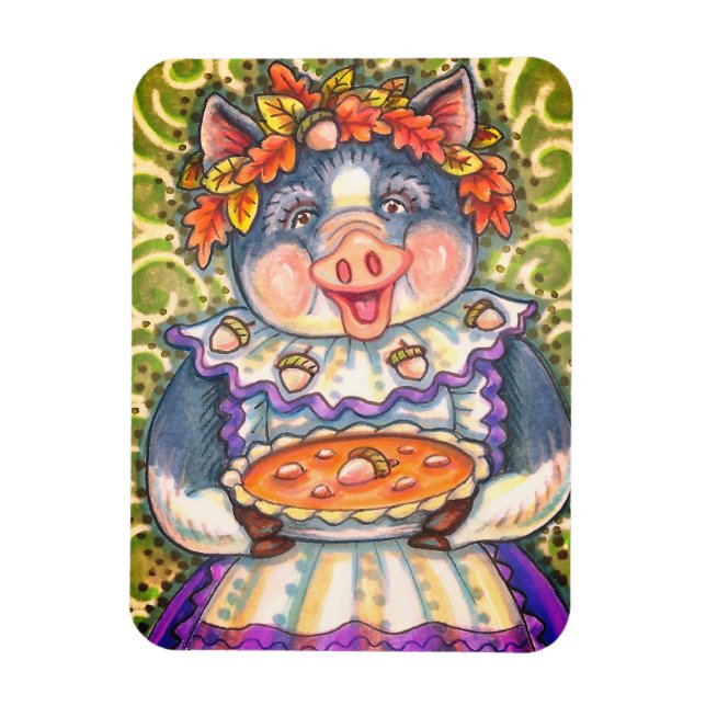 ÍMÃ PIG & ACORN PIE, THANKSGIVING MADE WITH LOVE (Vertical)