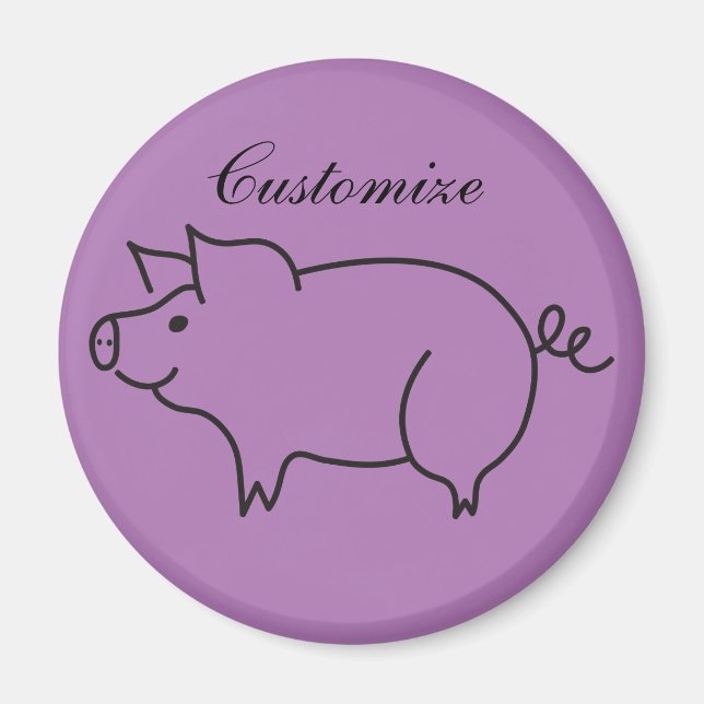 Imã Pig Animal Thunder_Cove (Frente)