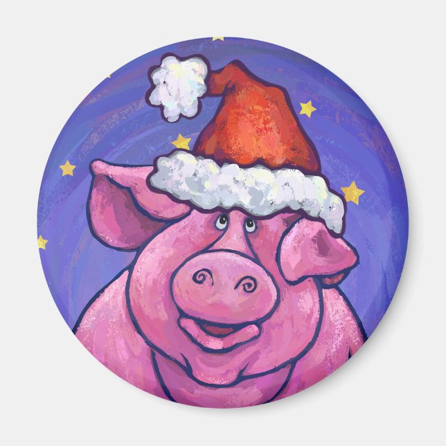Imã Pig Christmas (Frente)