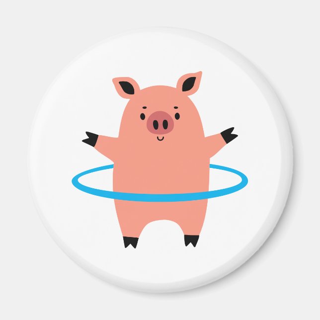 Imã Pig Hula Hoop (Frente)
