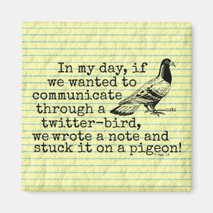 Imã Pigeon Pássaro da Velha e Engraçado