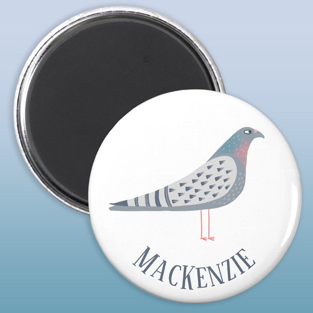 Imã Pigeon Personalizado (Pigeon personalized name magnet)