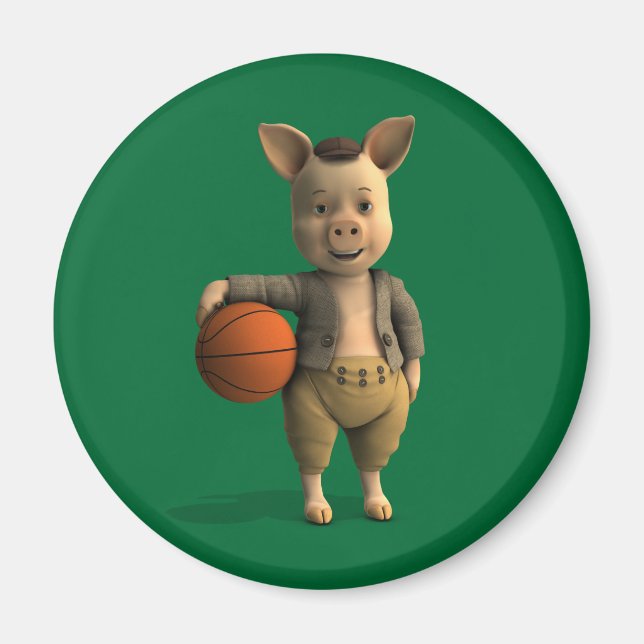 Imã Piglet Basketballer (Frente)