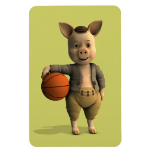 Ímã Piglet Basketballer
