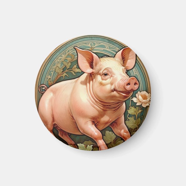 Imã Piglet Coaster (Frente)