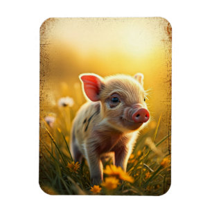 Ímã Piglet no pôr do sol