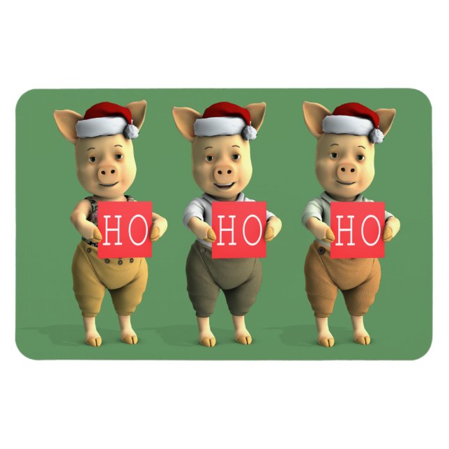 Ímã Piglets Ho Ho Ho (Horizontal)