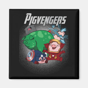 Imã Pigvengers Reúnem Super Animais Heróis