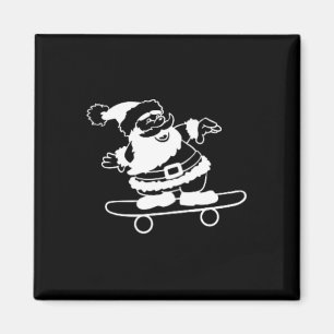 Imã Pijama de Natal do Papai Noel com Skateboard