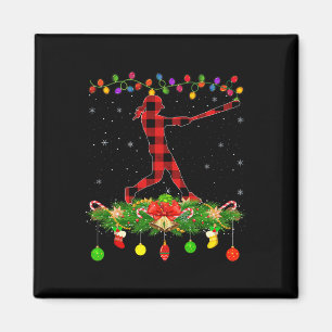 Imã Pijama de Natal Esportivo de Xadrez de Búfalo Maci