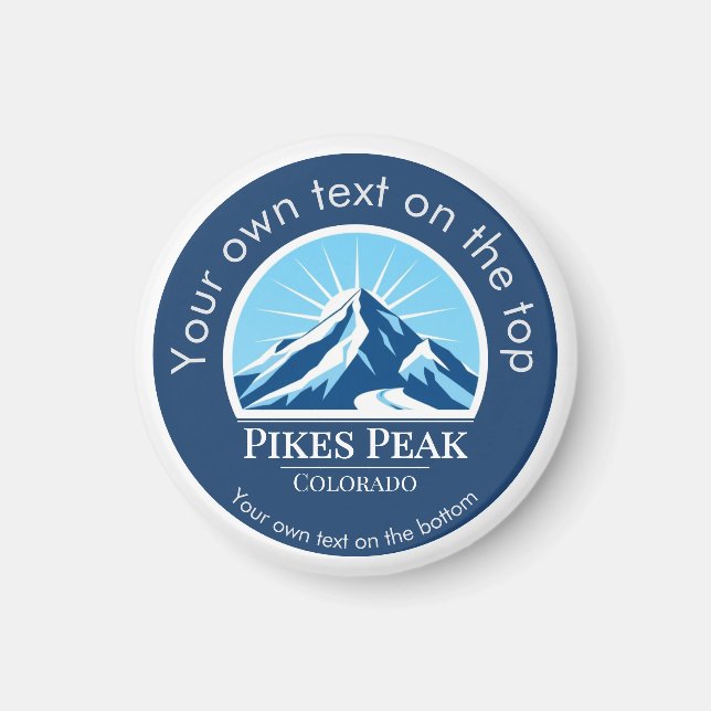 Imã Pikes Peak Mountain Colorado souvenir (Frente)