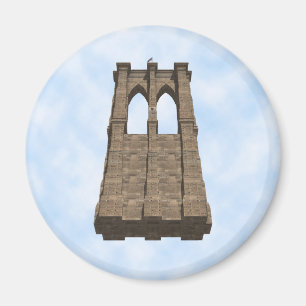 Imã Pilar de Ponte Brooklyn: Modelo 3D: Ímã