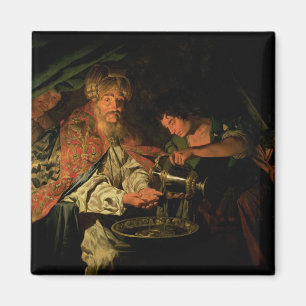 Imã Pilate que lava suas mãos (óleo em canvas)