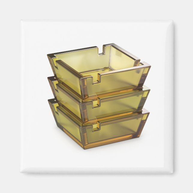 Imã Pilha com cinzeiros de vidro (Frente)