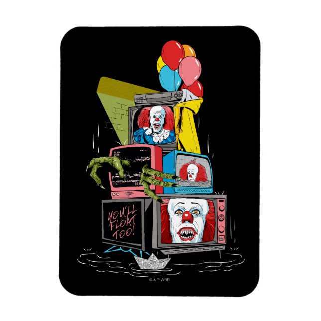 Ímã Pilha de TV Classic Pennywise - Você flutuará muit (Vertical)
