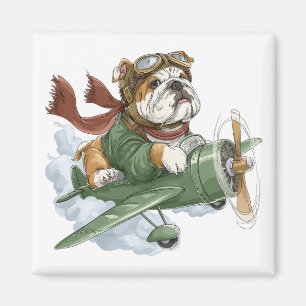 Imã Piloto de Avião Bulldog Inglês