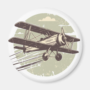 Imã Piloto de Biplano Vintage