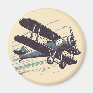 Imã Piloto de Biplano Vintage