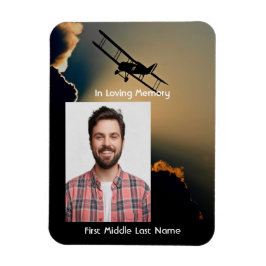 Ímã Piloto de Oração Fotográfica Memorial Voando