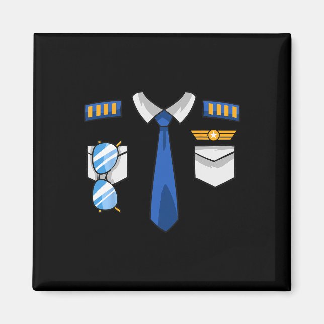 Imã Piloto Uniform Costume Aviator Aviation Ha (Frente)