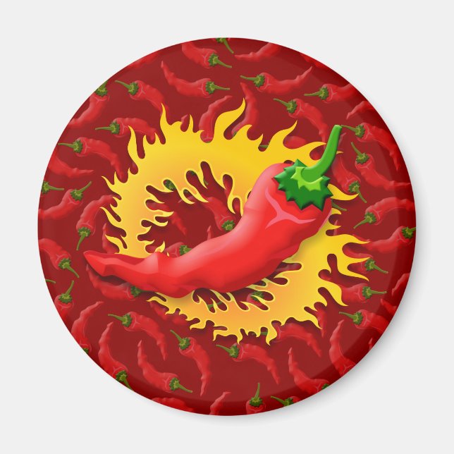 Imã Pimenta com chama (Frente)