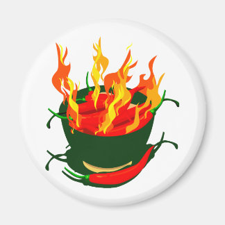 Imã Pimenta quente em chamas verdes