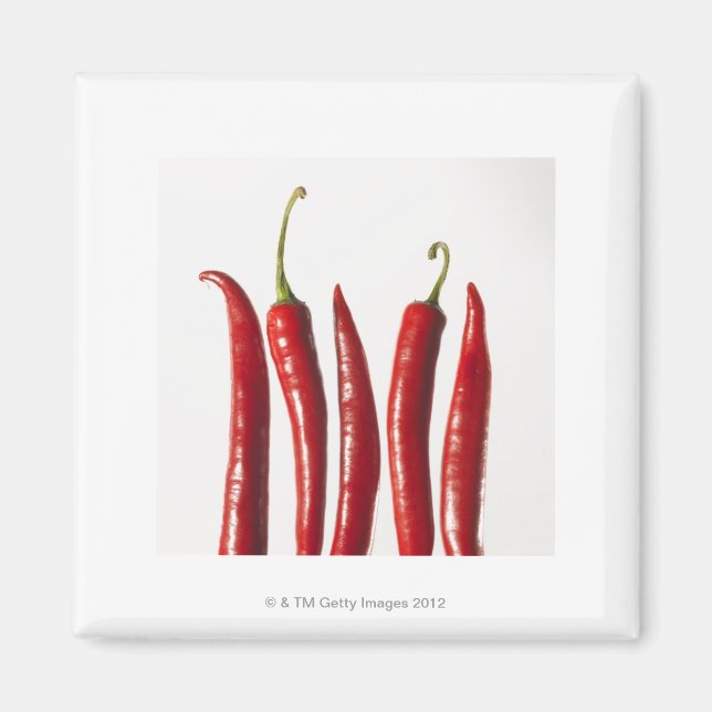 Imã Pimentos Chili em Fila (Frente)