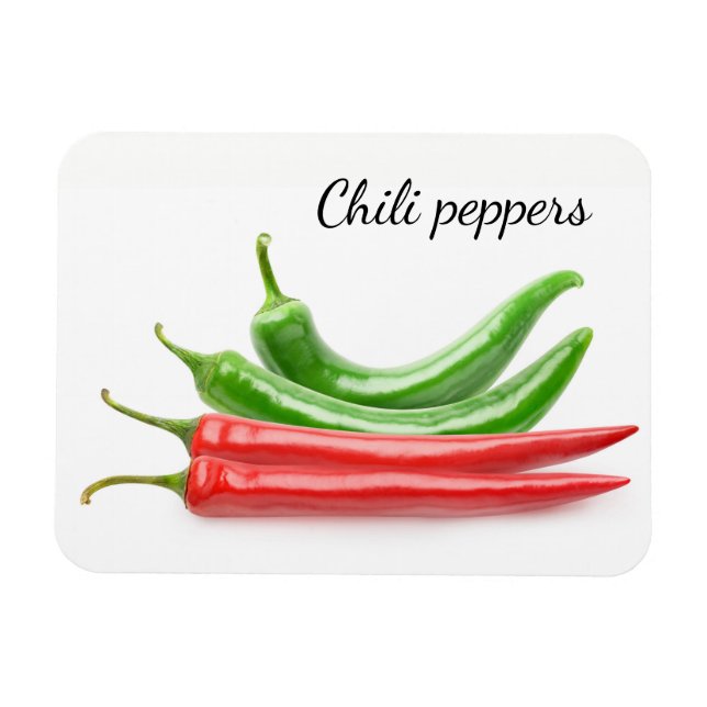 Ímã Pimentos de pimenta vermelhos e verdes (Horizontal)