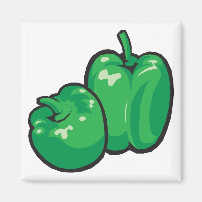 Imã pimentos verdes (Frente)