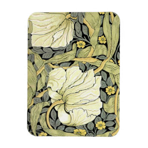 Ímã Pimpernel Yellow Green Floral Patterno Vintage Wal