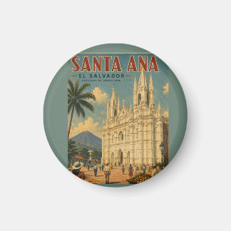 Imã Pin  Santa Ana, El Salvador  Retro poster
