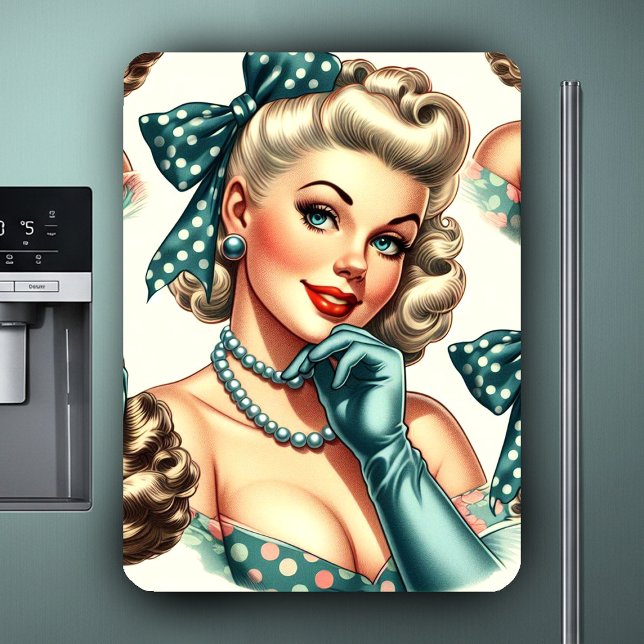 Ímã Pin-up Clássico Fofo Retrô (Criador carregado)