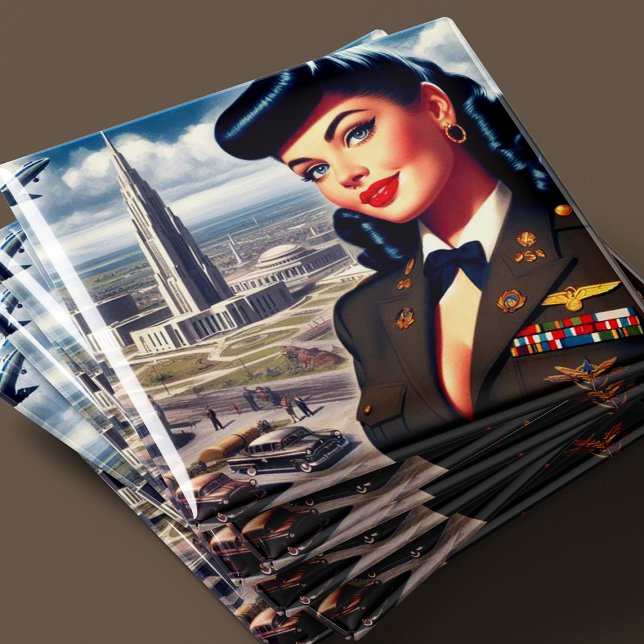 Imã Pin-up Militar Fofo (Criador carregado)