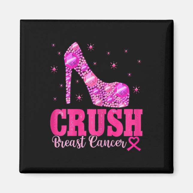 Imã Pincel cor-de-rosa para a consciência do Cancer da (Frente)