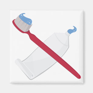 Imã Pincel Dente E Colar