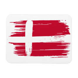 Ímã Pincelada da Bandeira da Dinamarca