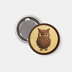 Imã Pine Cone Owl