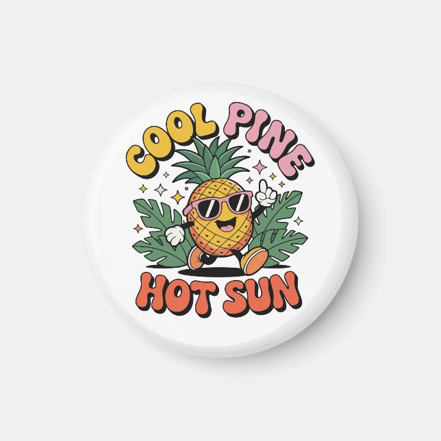 Imã Pine Cool Sol Quente Vibrações de Verão Abacate Re (Frente)
