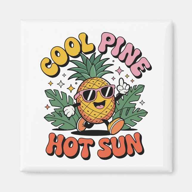 Imã Pine Cool Sol Quente Vibrações de Verão do Abacate (Frente)