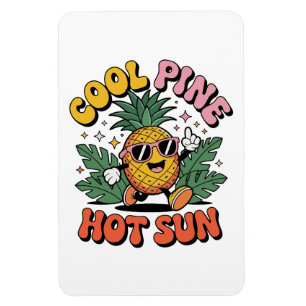 Ímã Pine Cool Sol Quente Vibrações de Verão do Abacate
