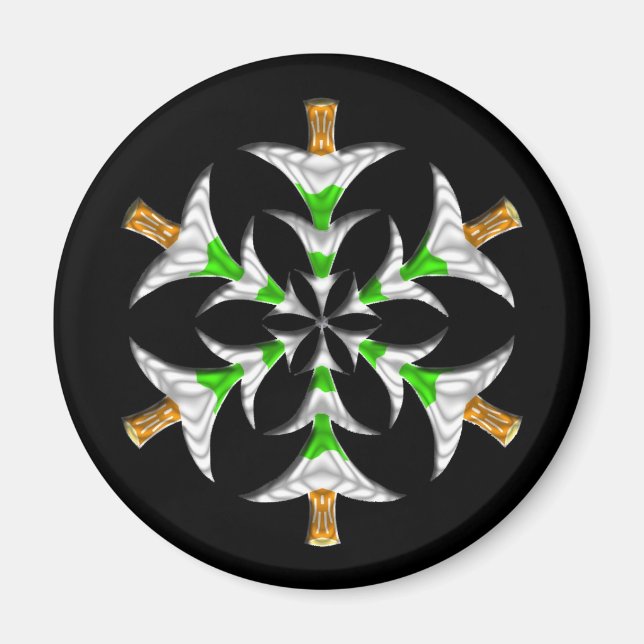 Imã Pine Tree Snowflake - Magnet (Frente)