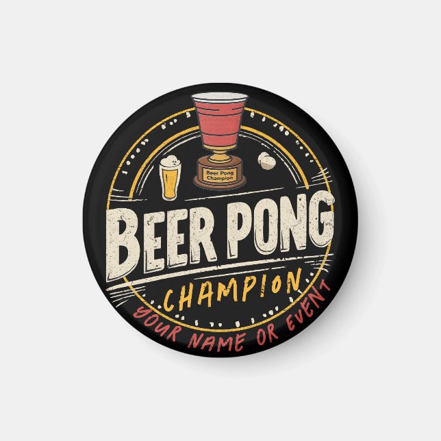 Imã Ping Pong Beer League Personalizado (Frente)