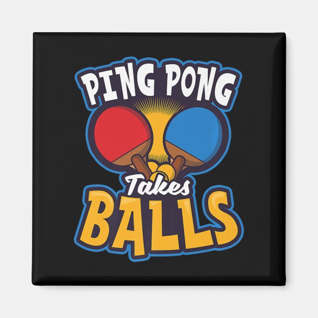 Imã Ping Pong leva Design de bolas Tênis (Frente)